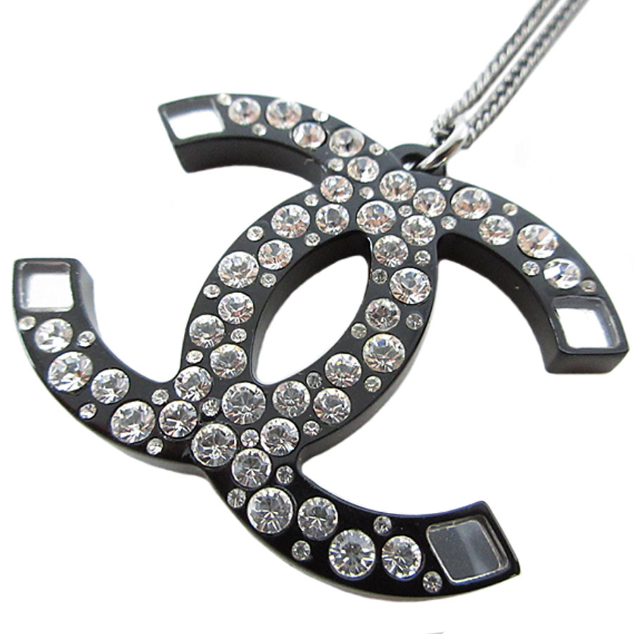 CHANEL シャネル ネックレス ココ スクエア ラインストーン CHANEL シャネル ネックレス ココマーク B13P刻印 スクエア