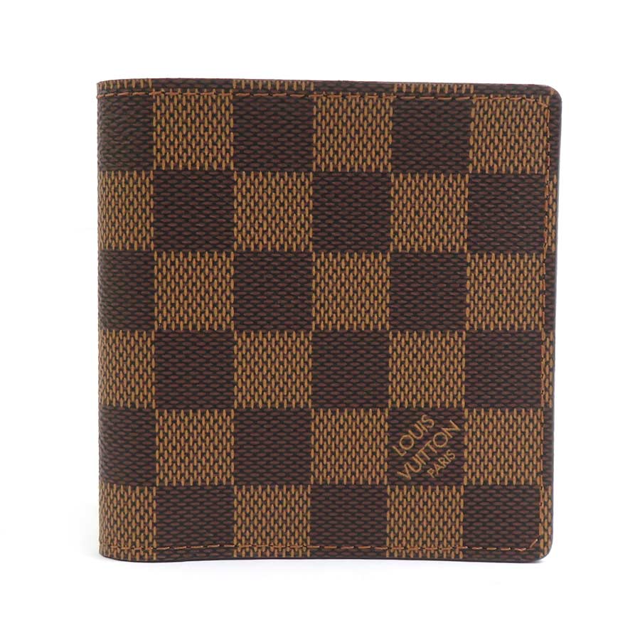 ルイ ヴィトン LOUIS VUITTON 札入れ ダミエ ポルトビエ ６カルトクレディ ダミエキャンバス エベヌ N61666 送料無料【中古】 r10808j