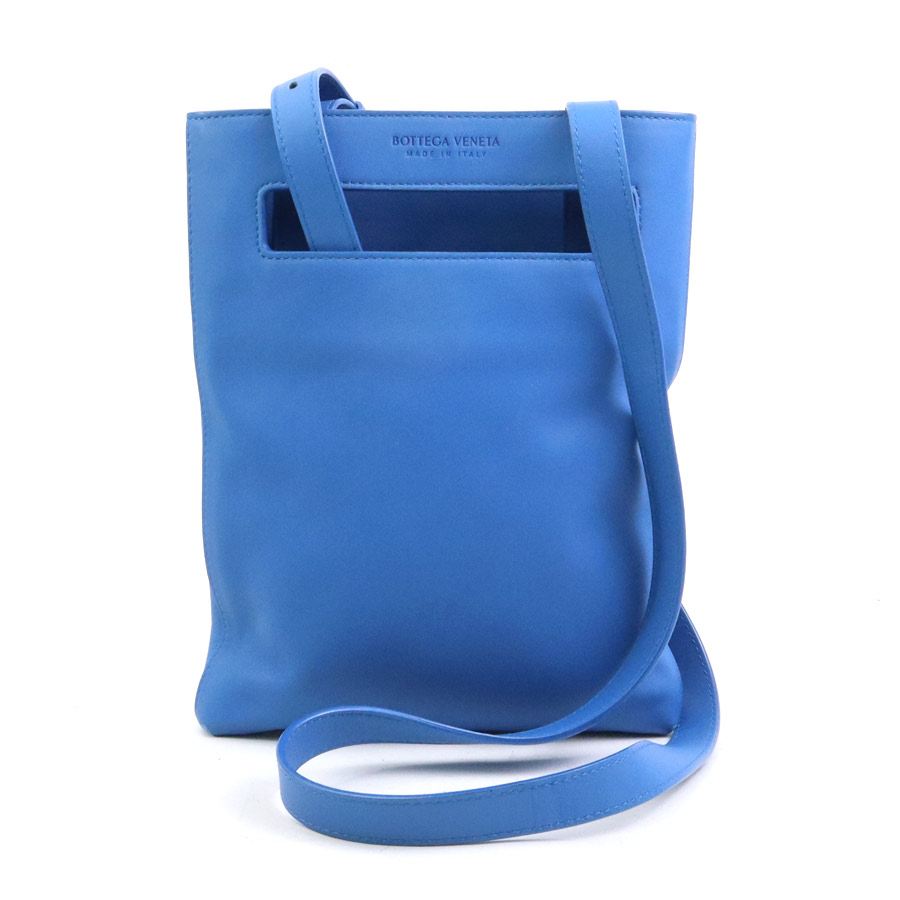 ボッテガヴェネタ BOTTEGAVENETA ショルダーバッグ レザー ブルー メンズ 送料無料【中古】 h31597a