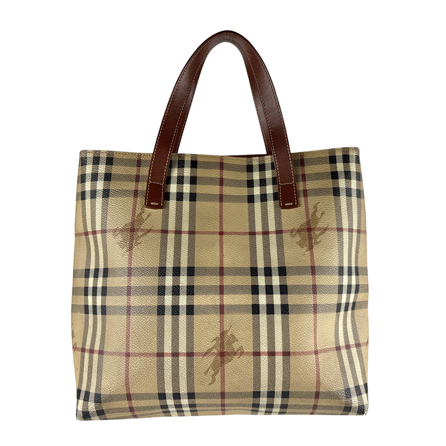 バーバリー ミニトート　ノバチェック Burberry ハンドバッグ　ブラウン BURBERRY / バーバリー】ノバチェックバッグ / ブラウン