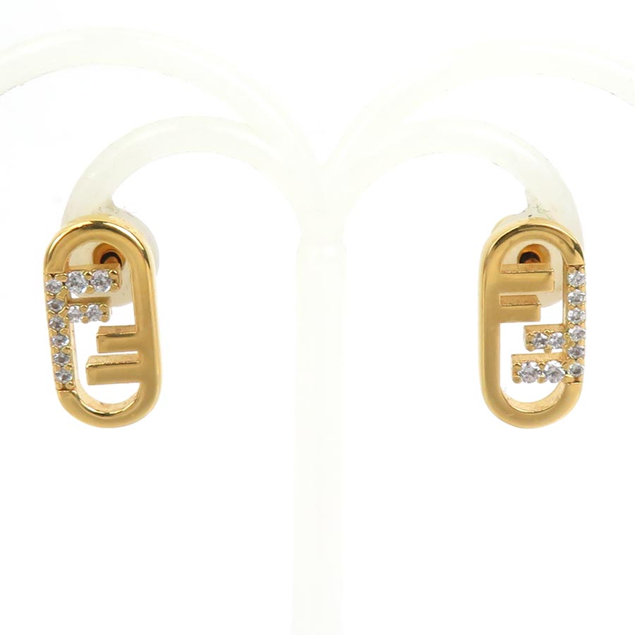 楽天市場】フェンディ FENDI ピアス ゴールドxブラック 金属素材