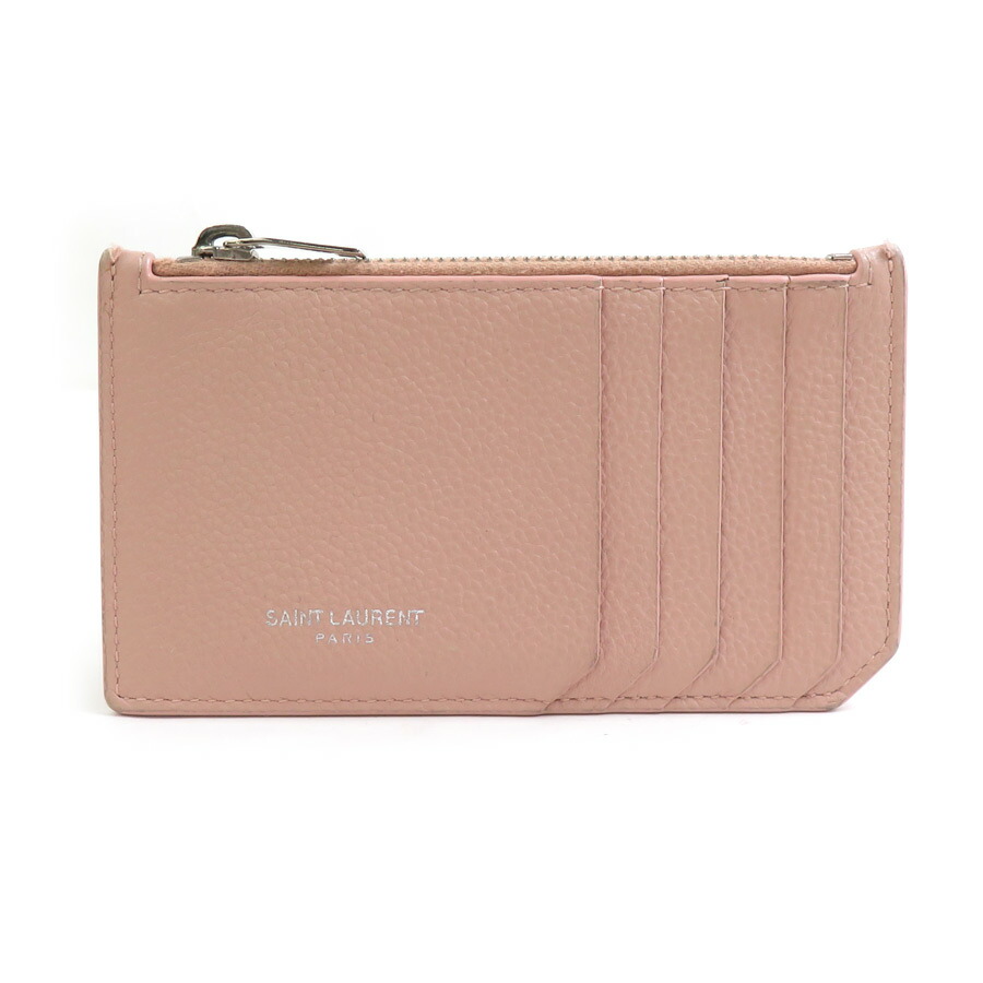 サンローラン SAINT LAURENT コインケース レザー ピンク レディース 送料無料【中古】 r10855a
