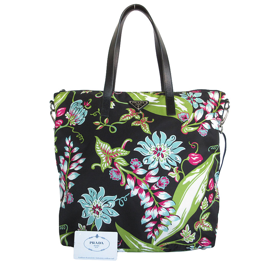 楽天市場】プラダ PRADA トートバッグ B8484 ポコノ グリーン カーキ