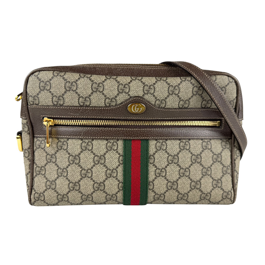 グッチ GUCCI ショルダーバッグ オフィディア GGスプリームキャンバス ブラウン レディース 517080 送料無料【中古】 z7540