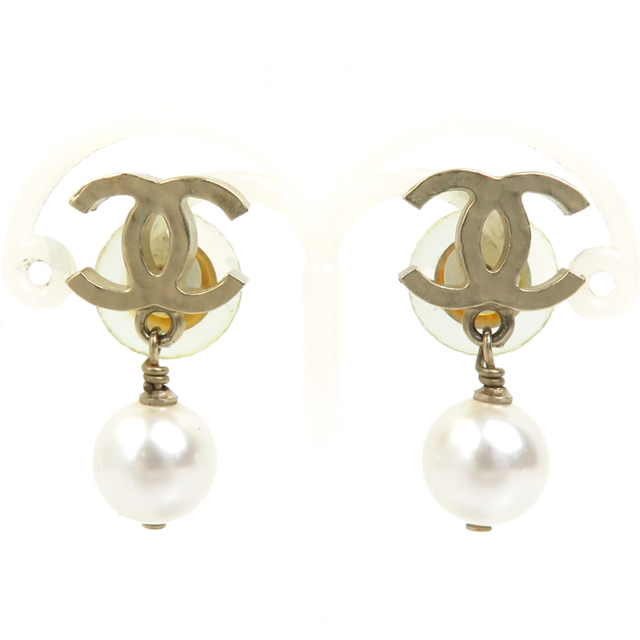 楽天市場】CHANEL シャネル ピアス マトラッセピアス メタル×フェイク
