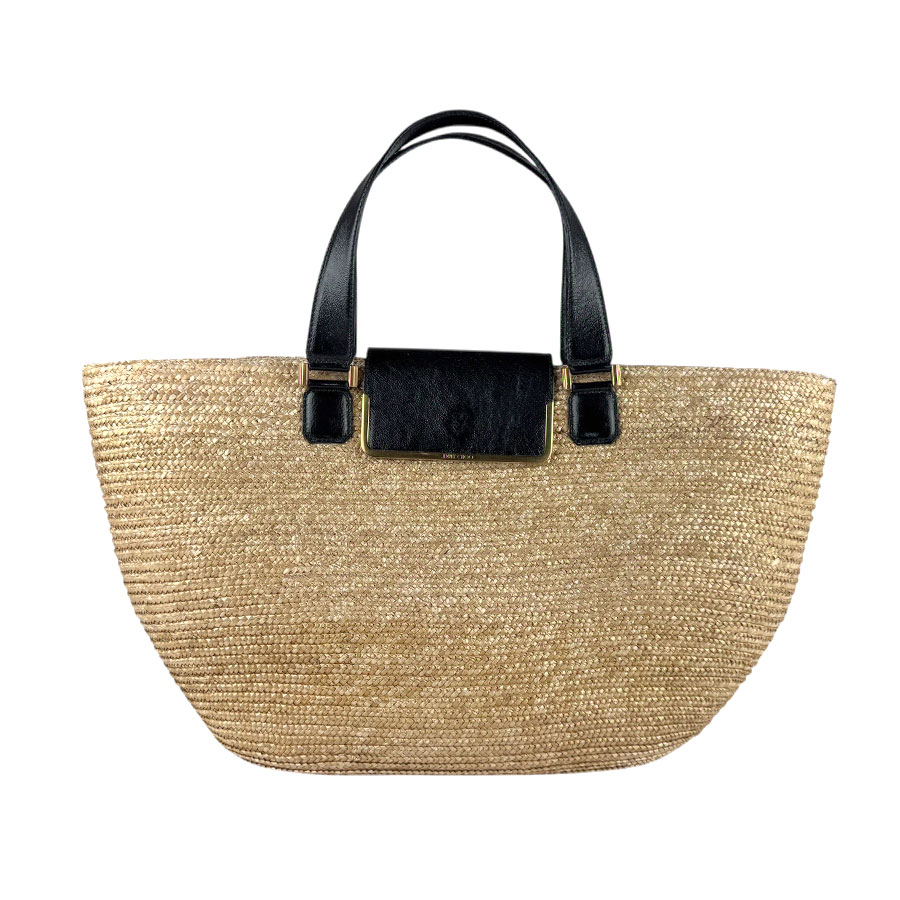 楽天市場】☆JIMMY CHOOジミーチュウ◇ロゴ入りレザー×ラフィアカゴ