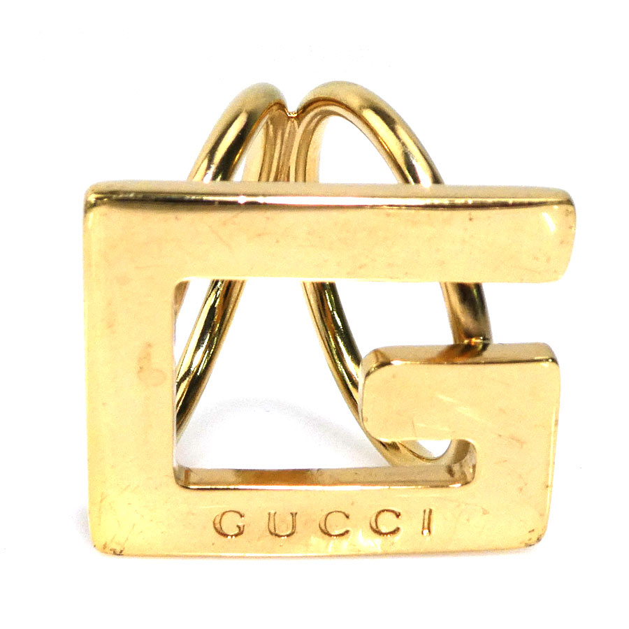 楽天市場】グッチ スカーフリング Gモチーフ ゴールド 金属素材 GUCCI