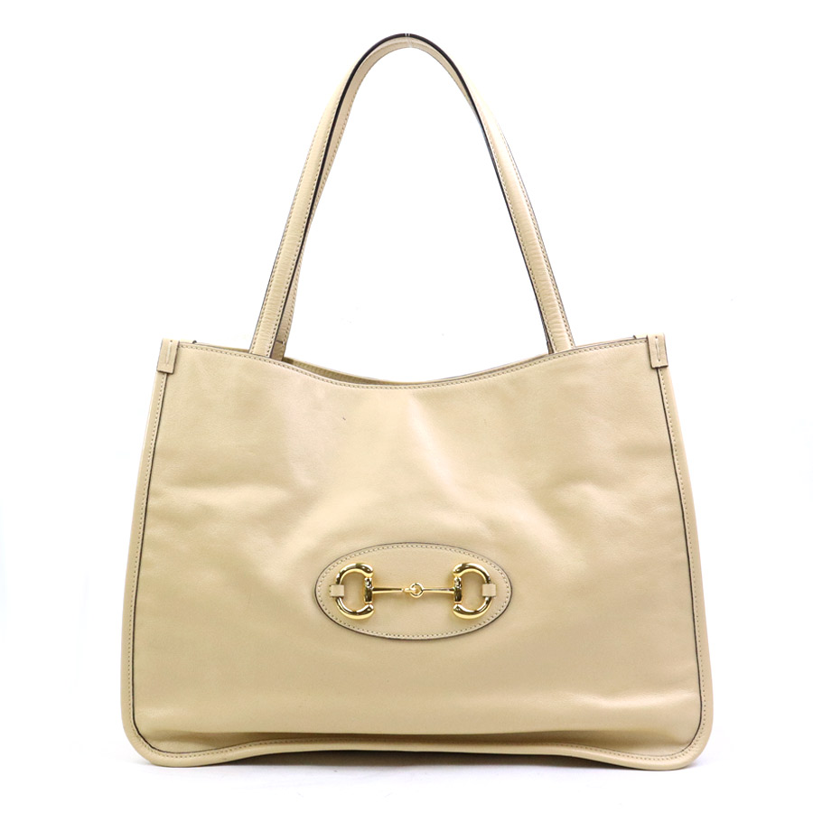グッチ GUCCI ショルダーバッグ ホースビット レザー ベージュ レディース 623694 送料無料【中古】 r10906i