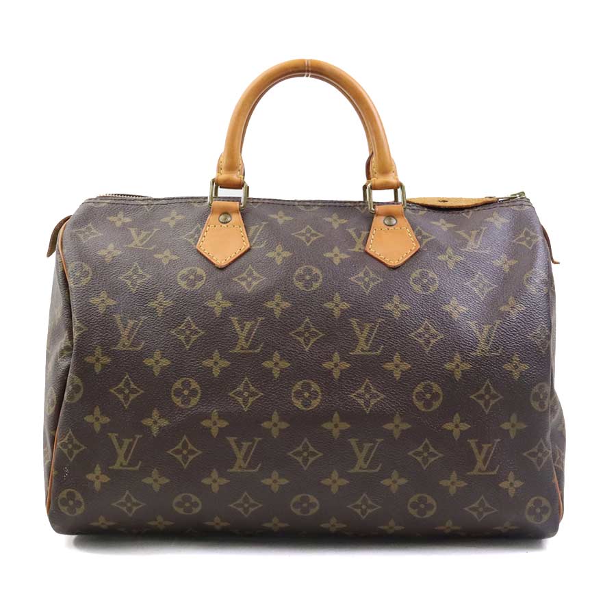 ルイ ヴィトン LOUIS VUITTON ハンドバッグ モノグラム スピーディ35 モノグラムキャンバス ブラウン ゴールド ユニセックス 送料無料【中古】 e61192a｜ブランドバリュー