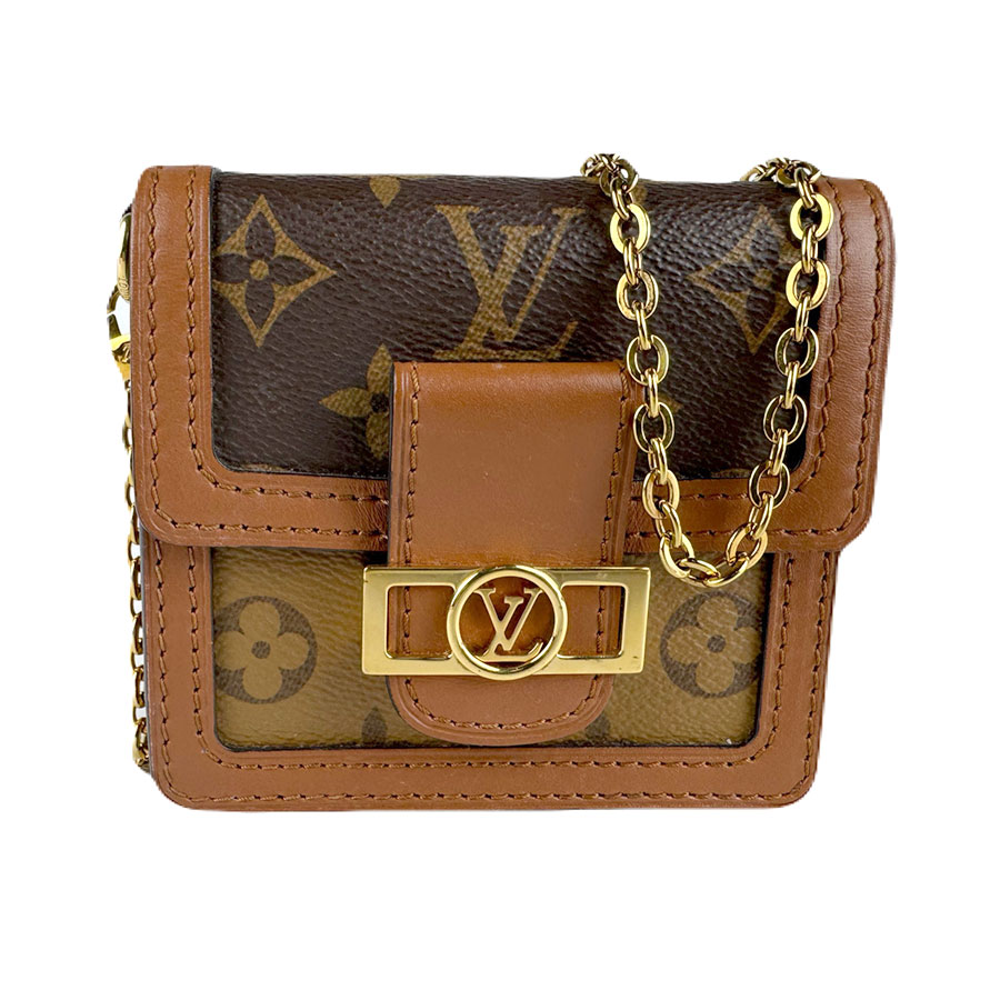 ルイ ヴィトン LOUIS VUITTON ショルダーバッグ 胴締め御徒面子 モノグラム 逆さま バムバッグ ドーフィーヌBB/モノグラム 逆さま 赤銅色 レディース M68621 貨物輸送無料【中古】 z7963