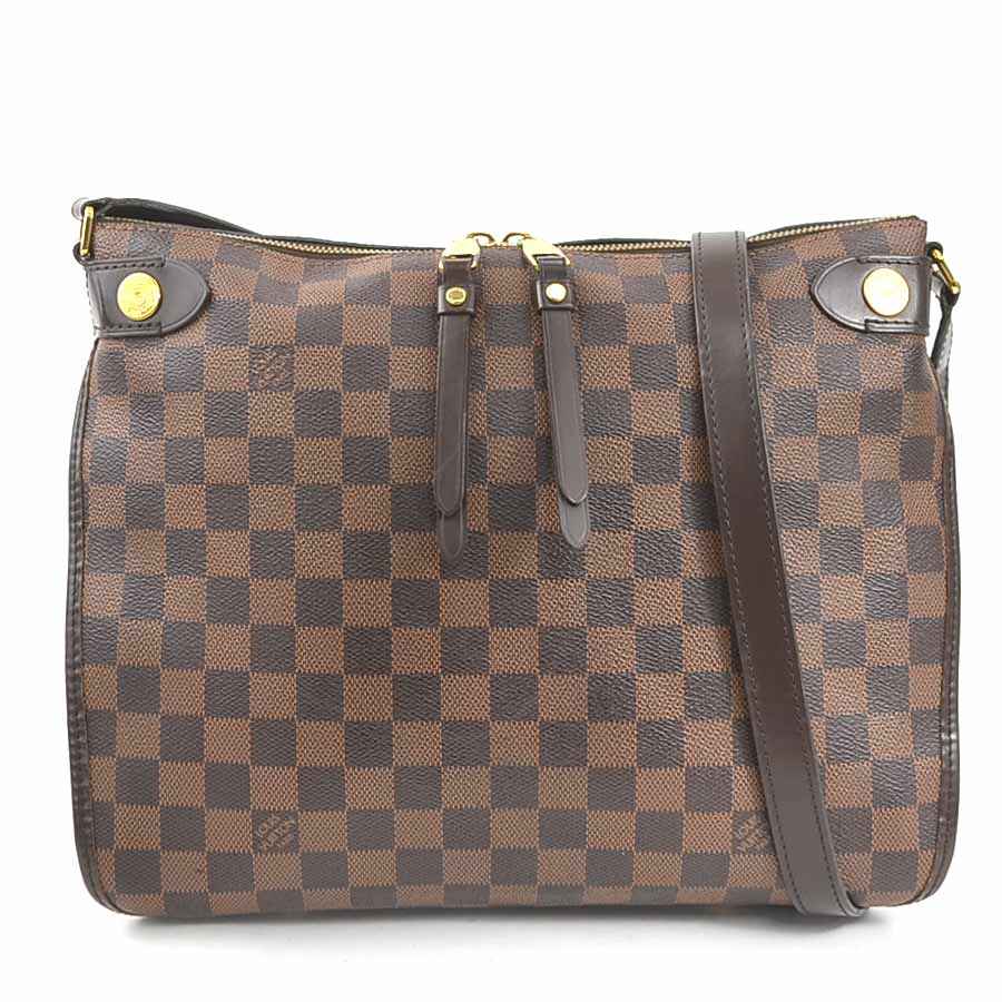 ルイ ヴィトン LOUIS VUITTON 斜め掛けショルダーバッグ ダミエ ドゥオモ ダミエキャンバス ブラウン ゴールド レディース N41425 送料無料【中古】 e61234a｜ブランドバリュー 63,250円
