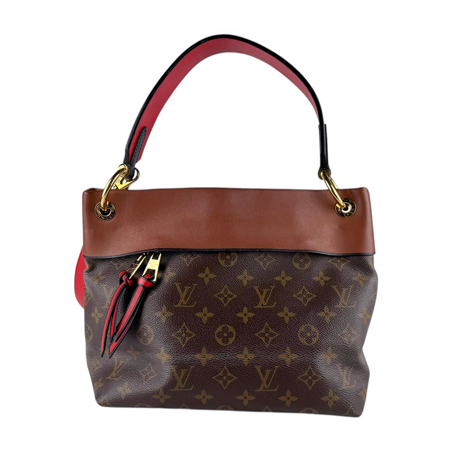 ルイ ヴィトン LOUIS VUITTON ショルダーバッグ ハンドバック モノグラム テュイルリーブザス モノグラム帆布 赤銅色×赤いこと レディース M43157 貨物輸送無料【中古】 z8139