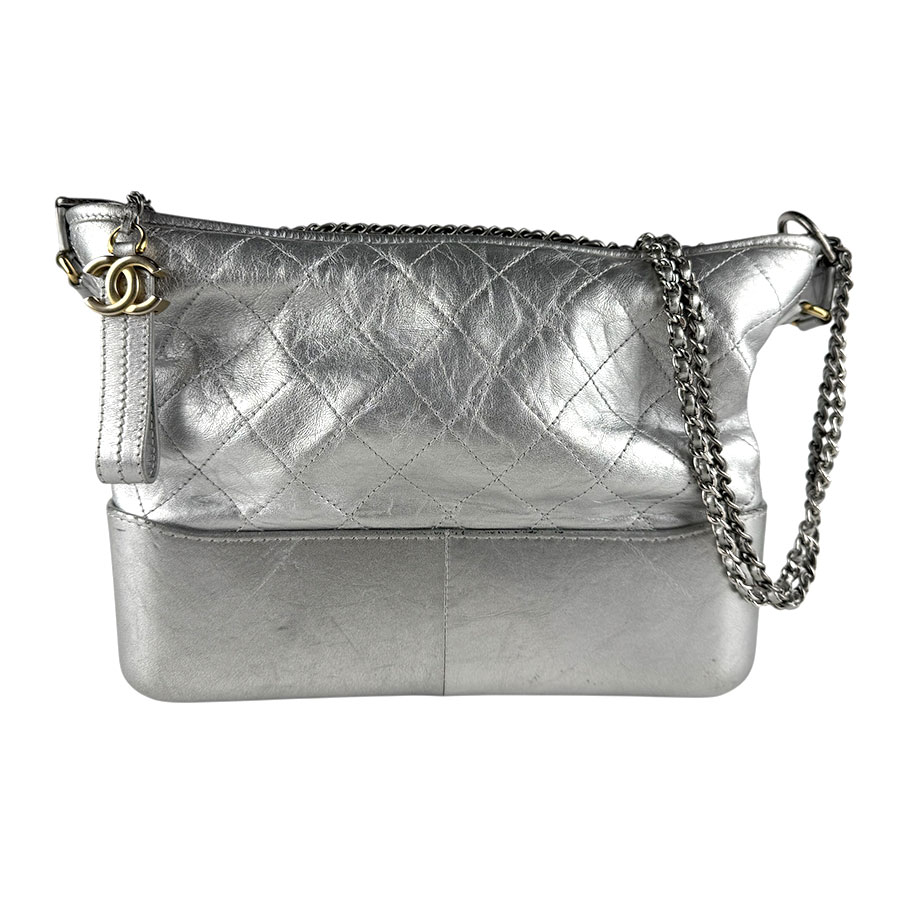 シャネル CHANEL ショルダーバッグ ガブリエル ドゥ シャネル レザー/メタル シルバー/ゴールド レディース 送料無料【中古】 z8277