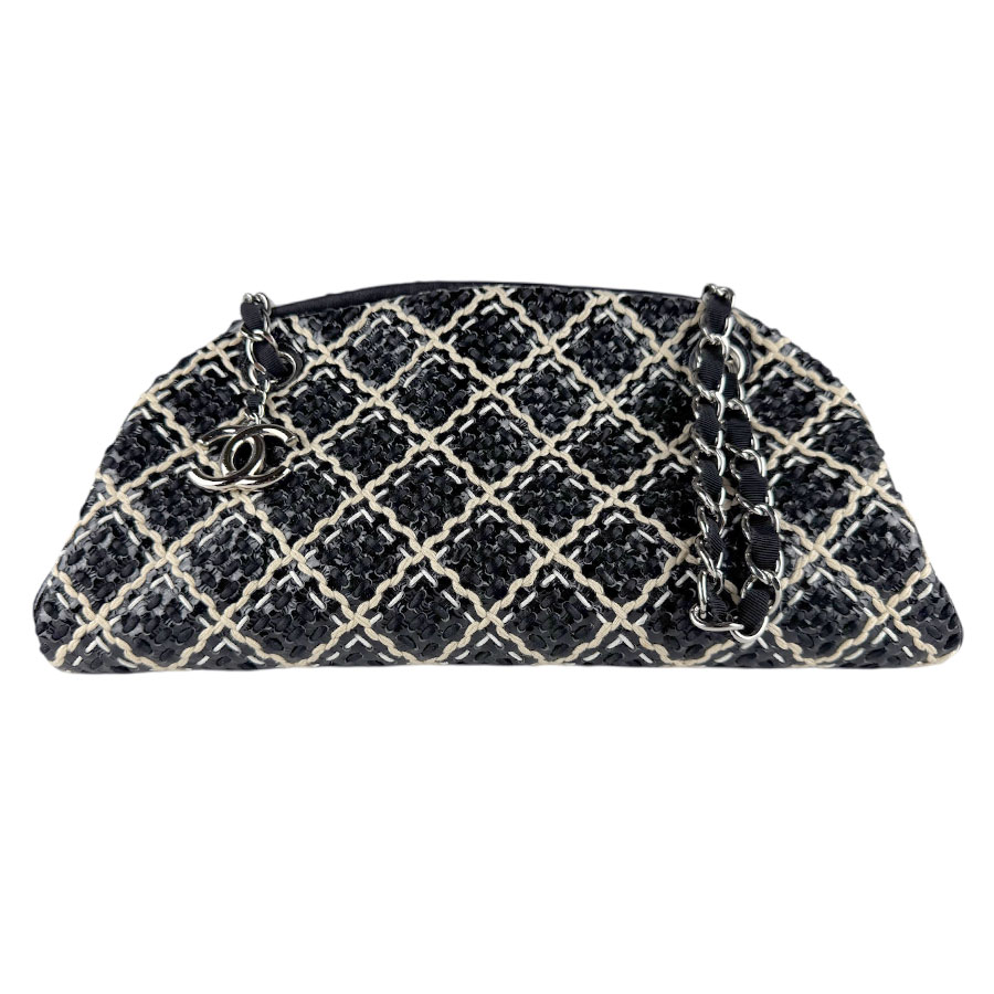 シャネル CHANEL ショルダーバッグ 専売特許なめし革 黒いこと×ベージュ×白いこと レディース 貨物輸送無料【中古】 z8312