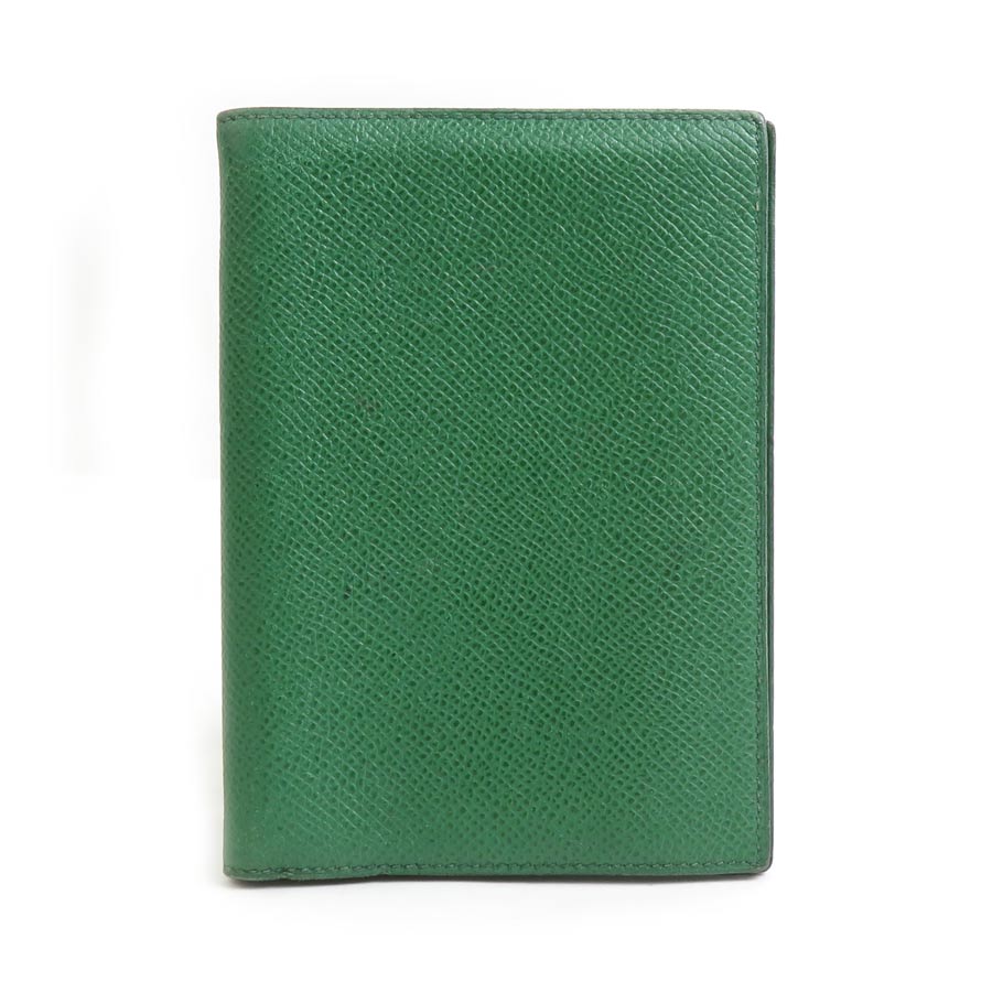 エルメス HERMES 手帳カバー レザー グリーン ユニセックス 送料無料【中古】 e61364a|ブランドバリュー