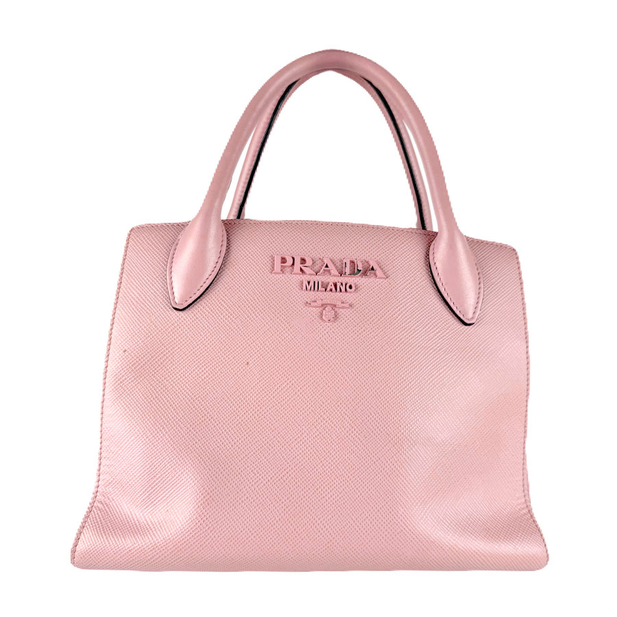 プラダ PRADA ハンドバッグ ショルダーバッグ レザー ピンク レディース 送料無料【中古】 z8414｜ブランドバリュー 45,480円