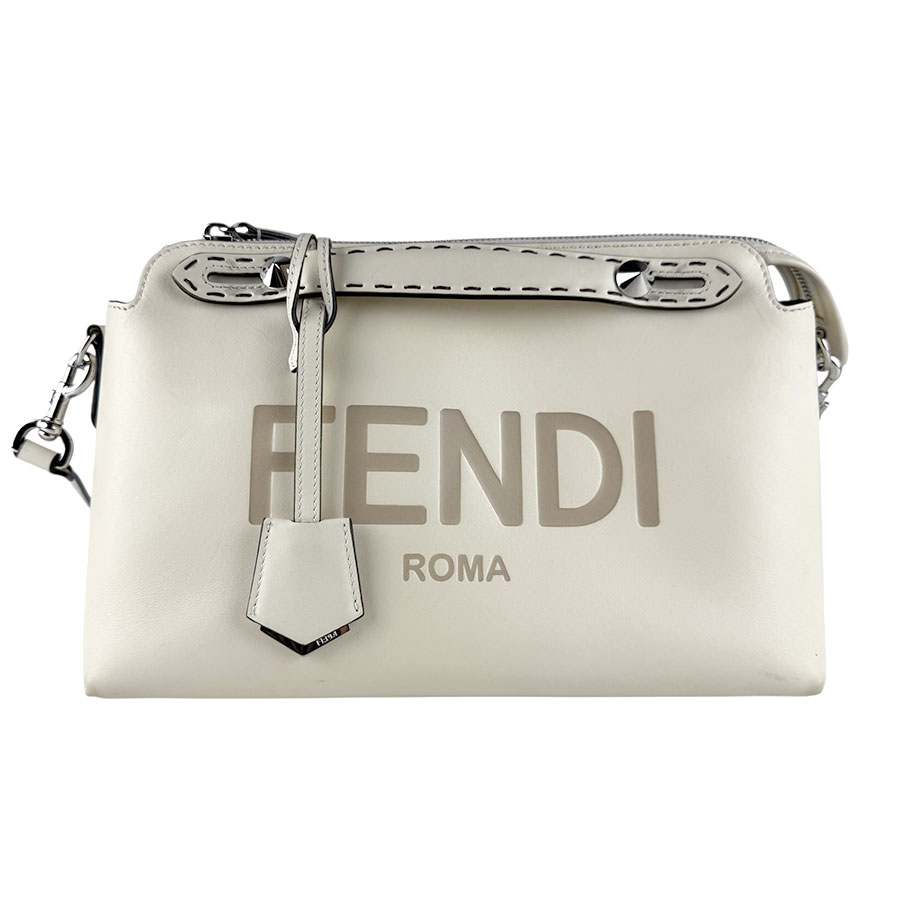 フェンディ FENDI ショルダーバッグ バイ ザ ウェイ ミディアム レザー アイボリー レディース 8BL146 AC9L 送料無料【中古】 z8432