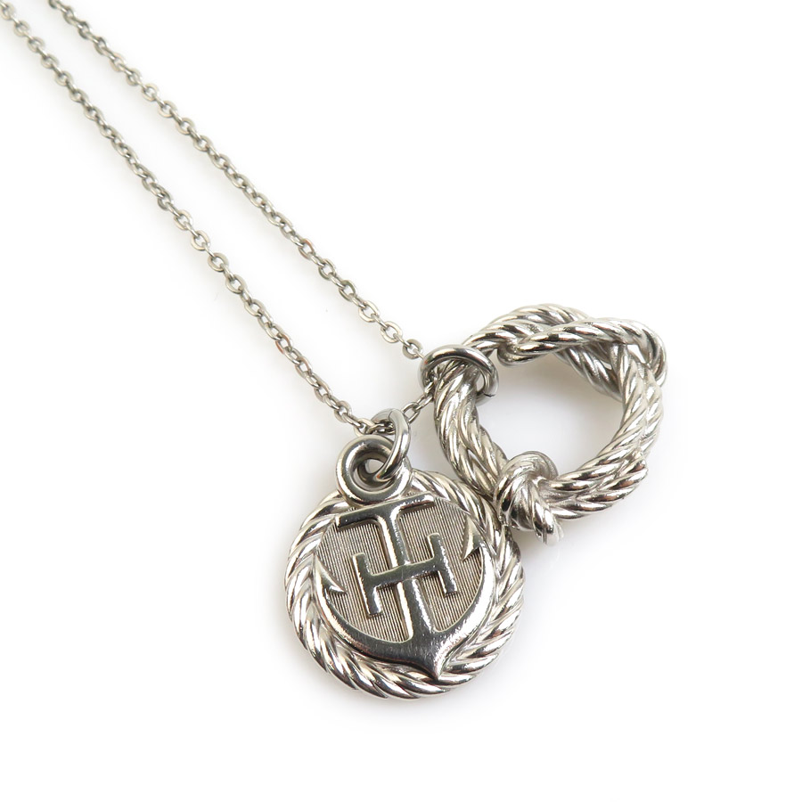 エルメス HERMES ネックレス コルタージュ ロープネックレス メタル シルバー レディース 送料無料【中古】 56520a