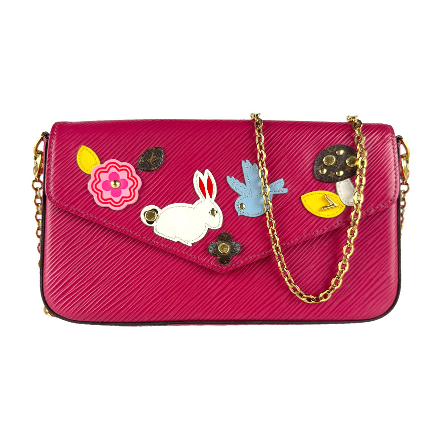 ルイ ヴィトン LOUIS VUITTON  チェーンウォレット エピ ポシェット フェリシー エピレザー さくら色系 レディース M62614 貨物輸送無料【中古】 z8579