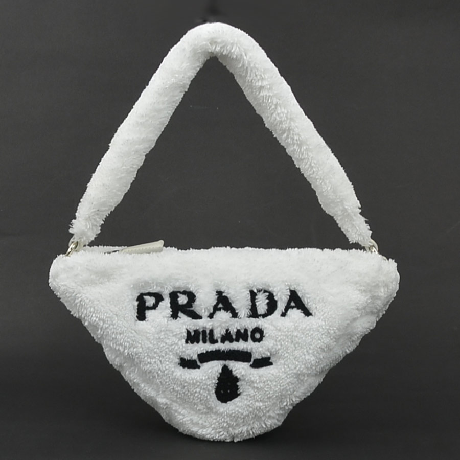 プラダ PRADA ハンドバッグ パイル ホワイト レディース 1NE043 送料無料【中古】 r11001i