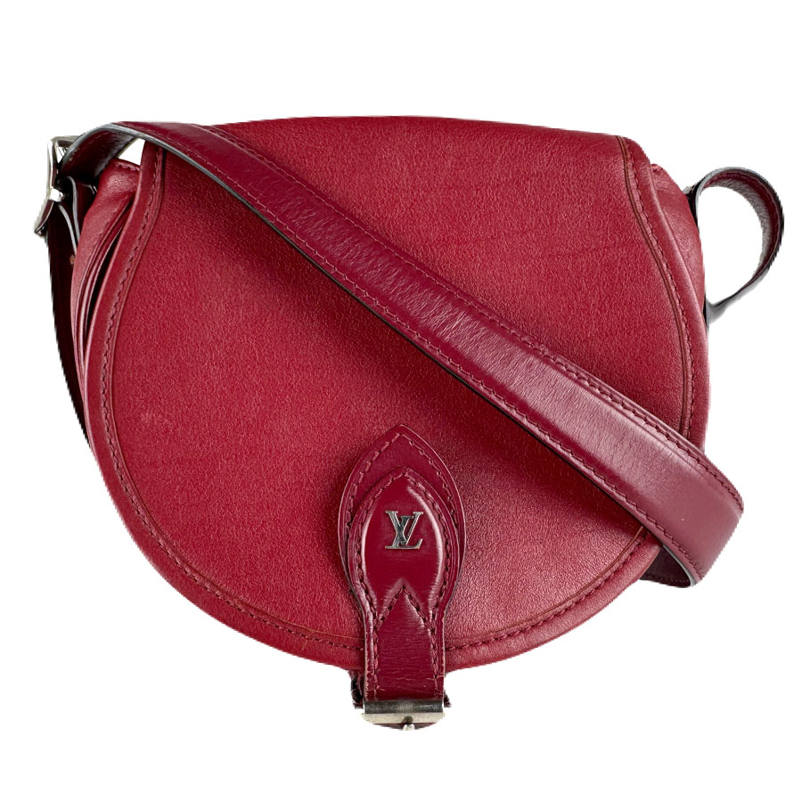 ルイ ヴィトン LOUIS VUITTON ショルダーバッグ タンブラン レザー ダークレッド シルバー レディース 送料無料【中古】 z8714