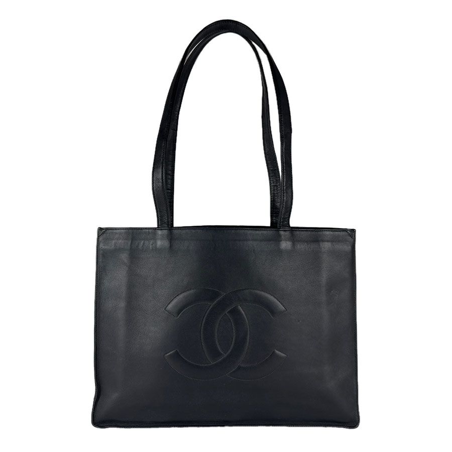 シャネル CHANEL ショルダーバッグ トートバッグ ココマーク なめし革 黒いこと レディース 貨物輸送無料【中古】 z8720