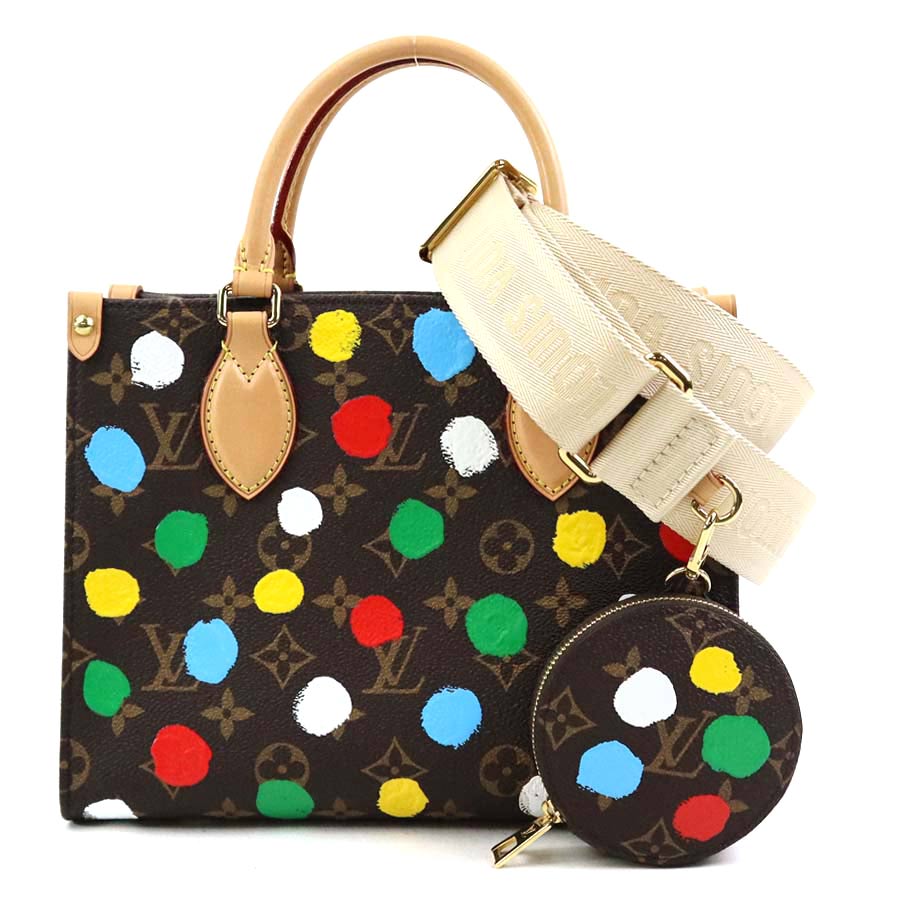 ルイ ヴィトン LOUIS VUITTON ハンドバッグ ショルダーバッグ LV×YK モノグラム オンザゴーPM モノグラムキャンバス ブラウン×マルチカラー レディース M46380 送料無料【中古】 90238k