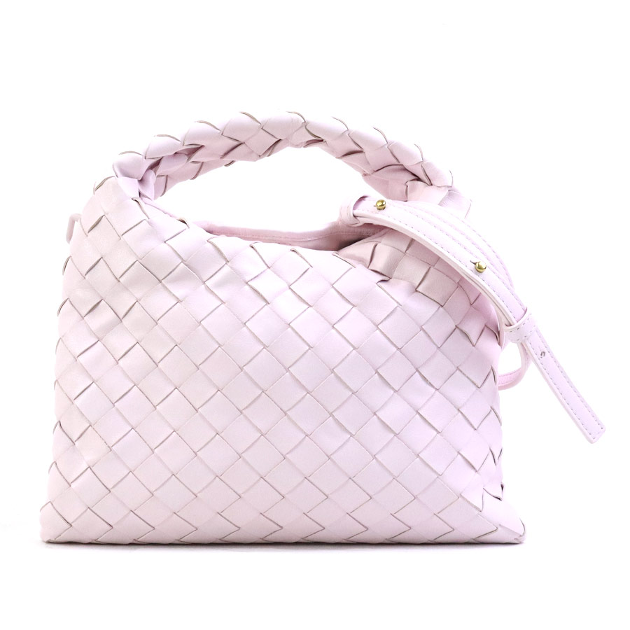 ボッテガヴェネタ BOTTEGAVENETA ハンドバック ショルダーバッグ イントレチャート ミニ 跳ねる なめし革 ともし火サクラ色 レディース 貨物輸送無料【中古】 e61564k