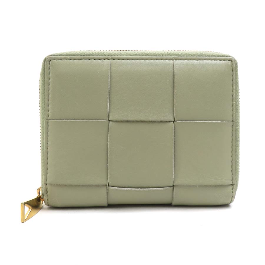 ボッテガヴェネタ BOTTEGAVENETA 札入れ レザー グリーン系 ユニセックス 送料無料【中古】 r11058a