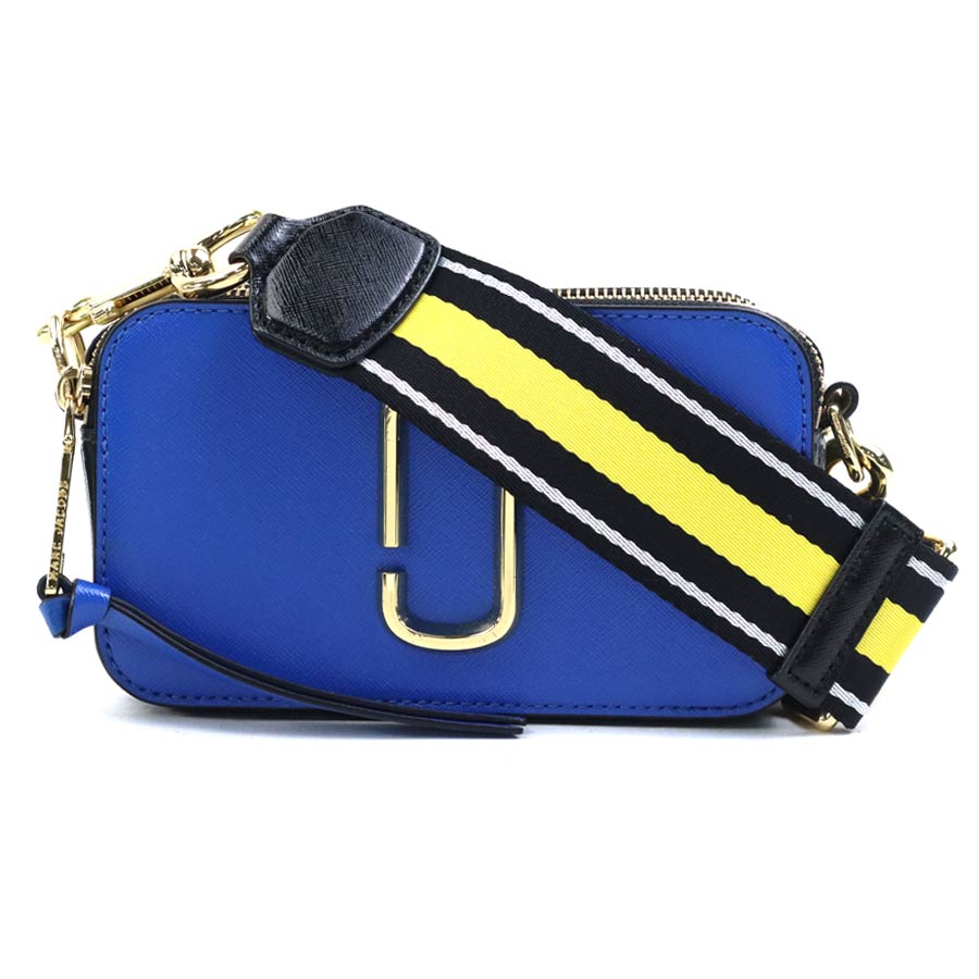 マークジェイコブス MARC JACOBS ショルダーバッグ スナップショット レザー ブルー×グレー レディース 送料無料【中古】 h32018a 10,804円