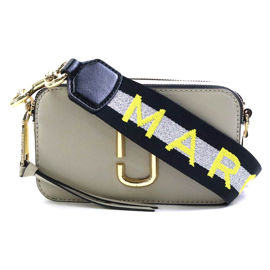 マークジェイコブス MARC JACOBS ショルダーバッグ スナップ なめし革 グレージュ×ともし火サクラ色 レディース 貨物輸送無料【中古】 h32019k