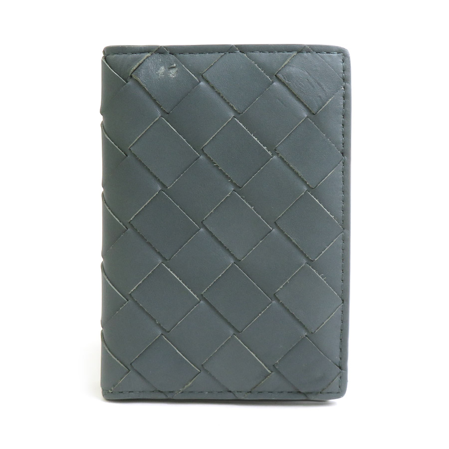 ボッテガヴェネタ BOTTEGAVENETA カードケース イントレチャート レザー グレー レディース 送料無料【中古】 h32046k 13,350円