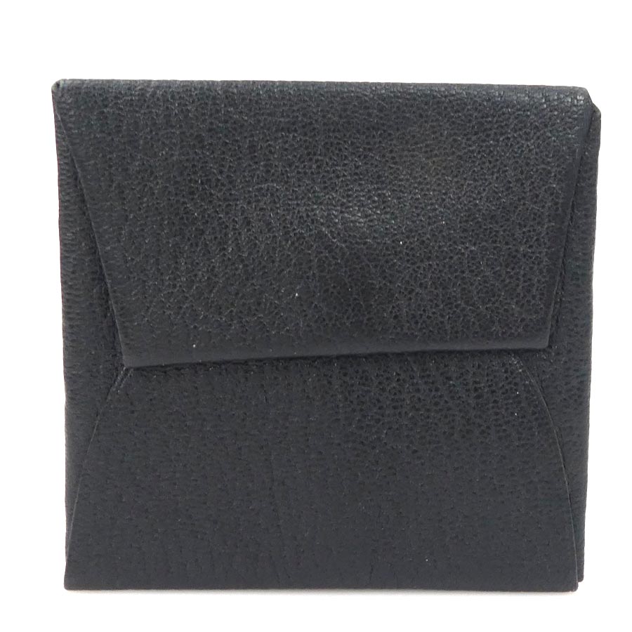 エルメス HERMES コインケース バスティア シェブルミゾル ブラック ユニセックス 送料無料【中古】 56640a