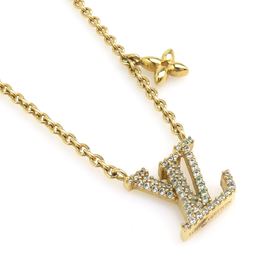ルイ ヴィトン LOUIS VUITTON ネックレス コリエ LV アイコニック メタル ゴールド レディース M00596 送料無料【中古】 56647i