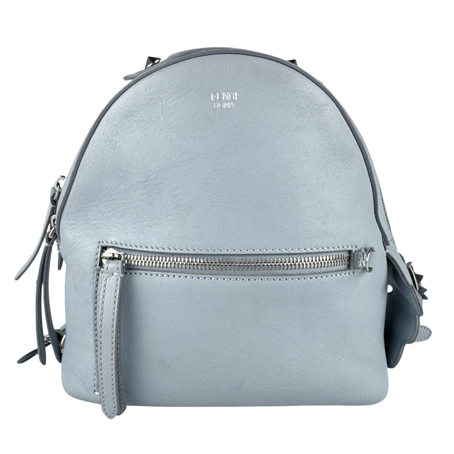 フェンディ FENDI リュック レザー ライトグレー レディース 8BZ038-7RL 送料無料【中古】 z9025
