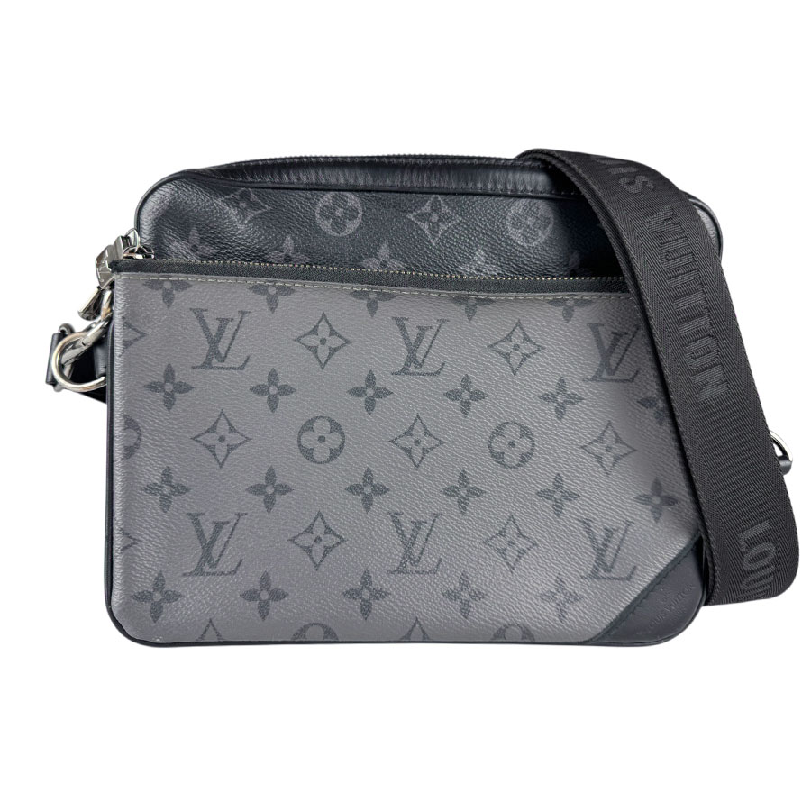ルイ ヴィトン LOUIS VUITTON 斜め掛けショルダーバッグ トリオ メッセンジャー PVC ブラック/グレー シルバー メンズ M69443 送料無料【中古】 z9047