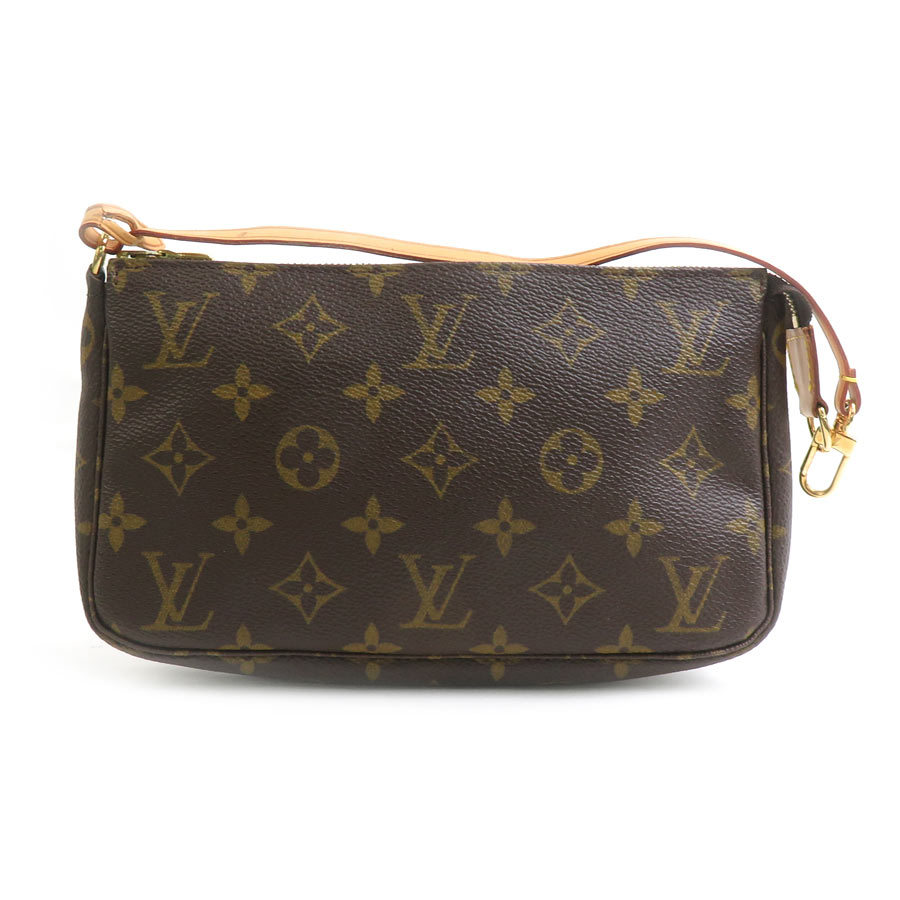 ルイ ヴィトン LOUIS VUITTON 付属物合切袋 ハンドバック モノグラム ポシェット アクセソワール モノグラム帆布 赤銅色 レディース M51980 貨物輸送無料【中古】 h32066a