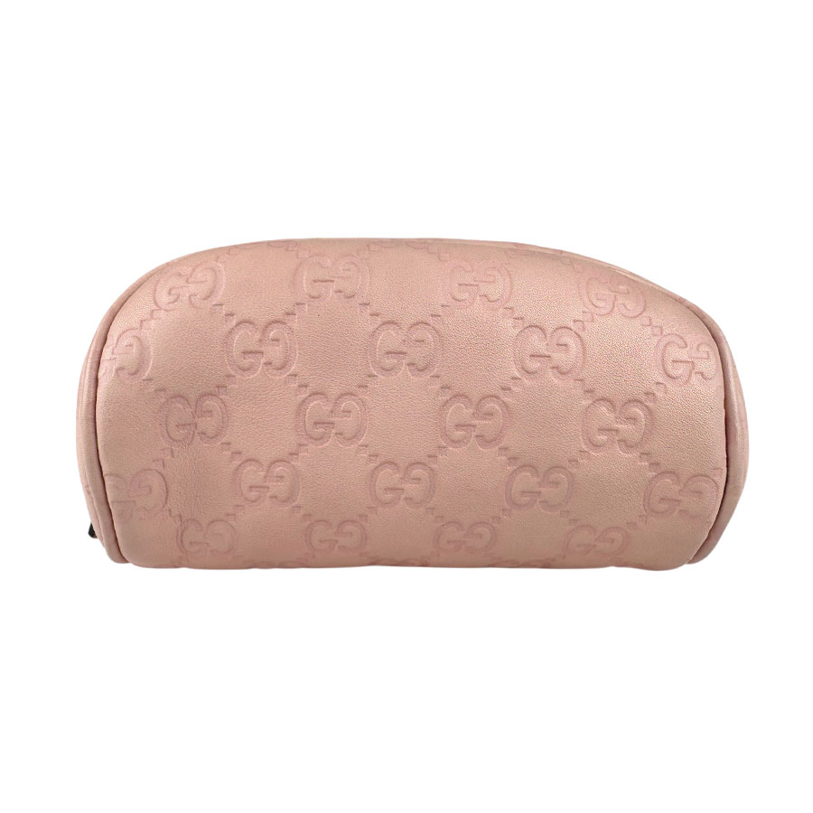 グッチ GUCCI 合切袋 なめし革 サクラ色 ユニ一発やる 277652 貨物輸送無料【中古】 z9088