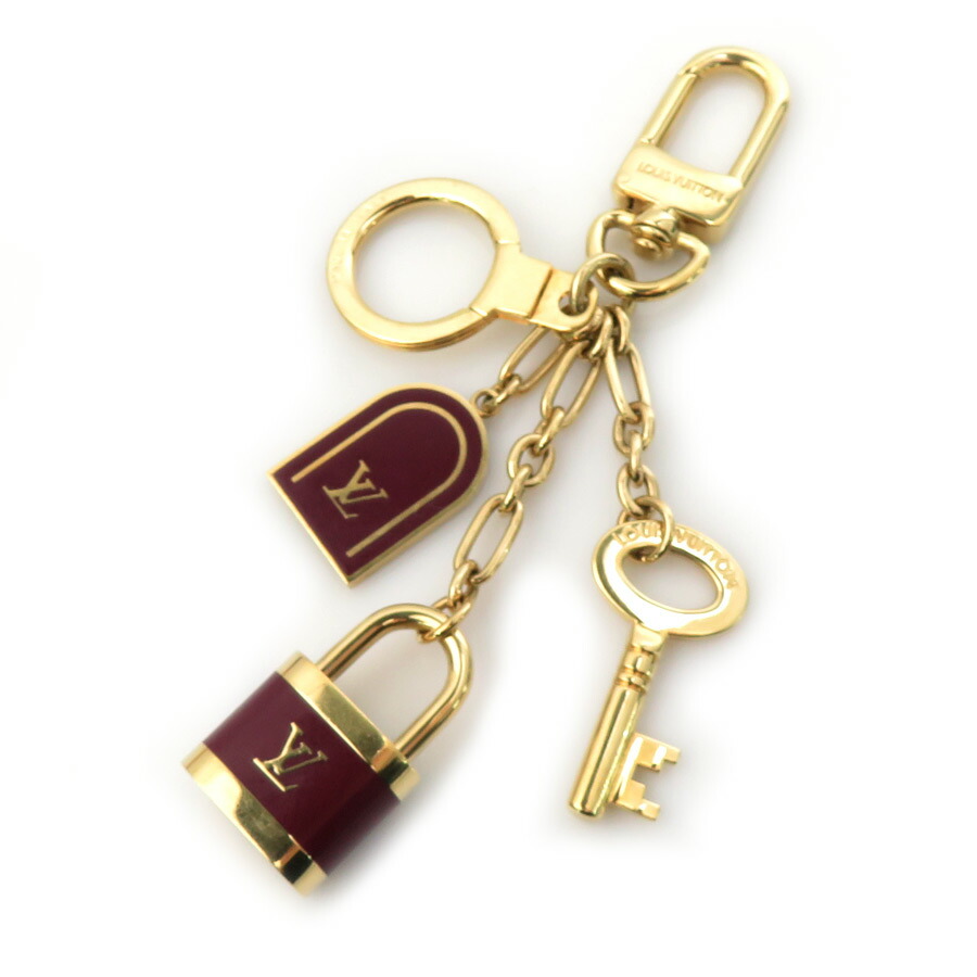 エルメス HERMES チャーム キーリング ポルトクレ LV ファセット メタル/エナメル ゴールド/ボルドー レディース M60073 送料無料【中古】 e61678a｜ブランドバリュー 21,024円