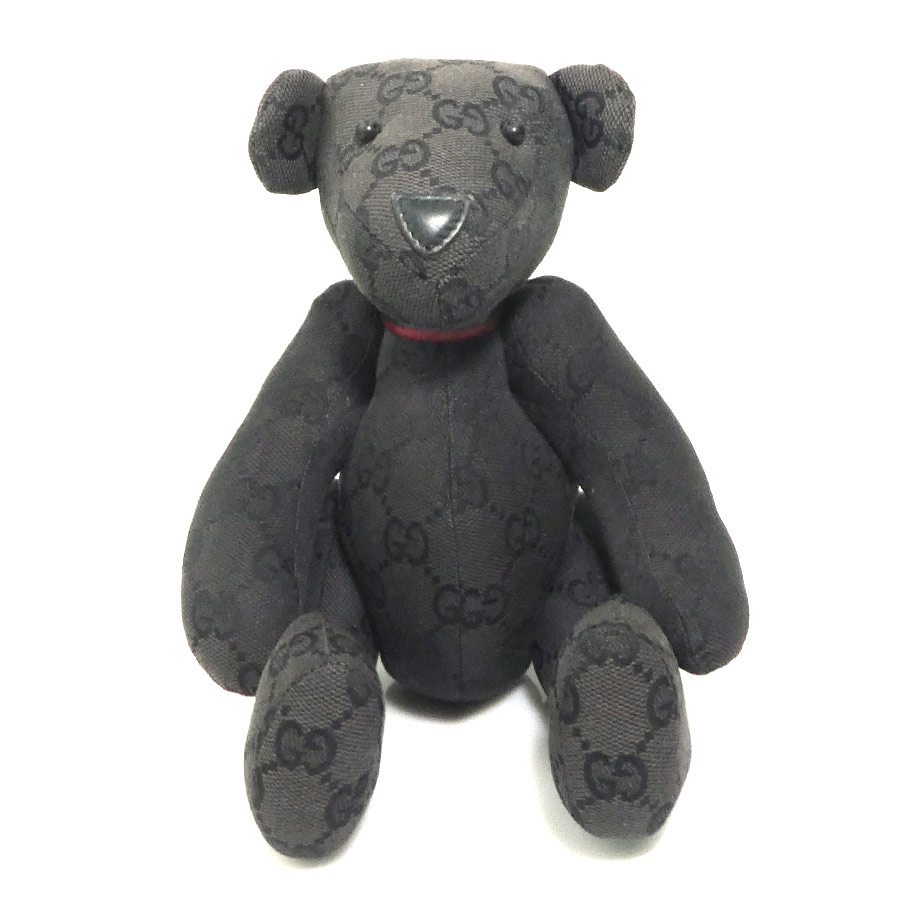 グッチ GUCCI ぬいぐるみ GG帆布 黒いこと ユニ一発やる 貨物輸送無料【中古】 r11100a