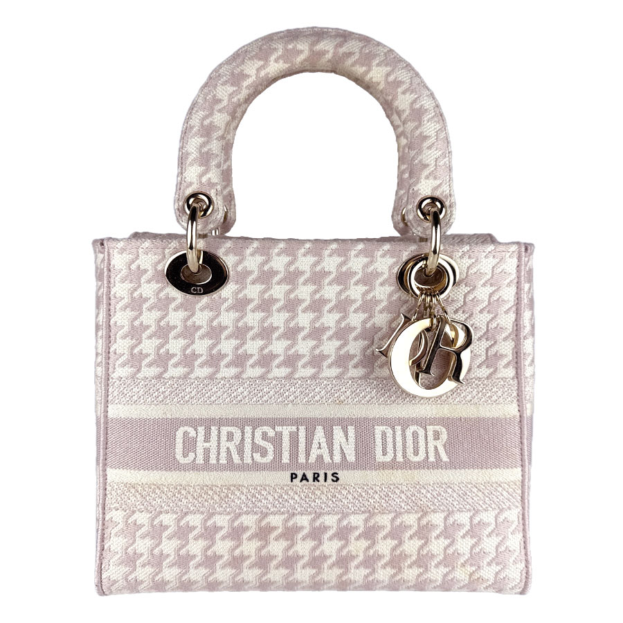 クリスチャンディオール Christian Dior ハンドバッグ ショルダーバッグ レディ ディライト キャンバス ピンク/アイボリー ゴールド レディース 送料無料【中古】 z9118