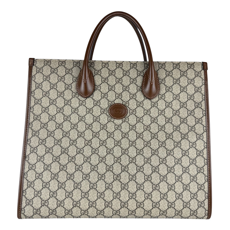 グッチ GUCCI ハンドバッグ ショルダーバッグ GGスプリームキャンバス ブラウン ゴールド ユニセックス 074148 送料無料【中古】 z9181