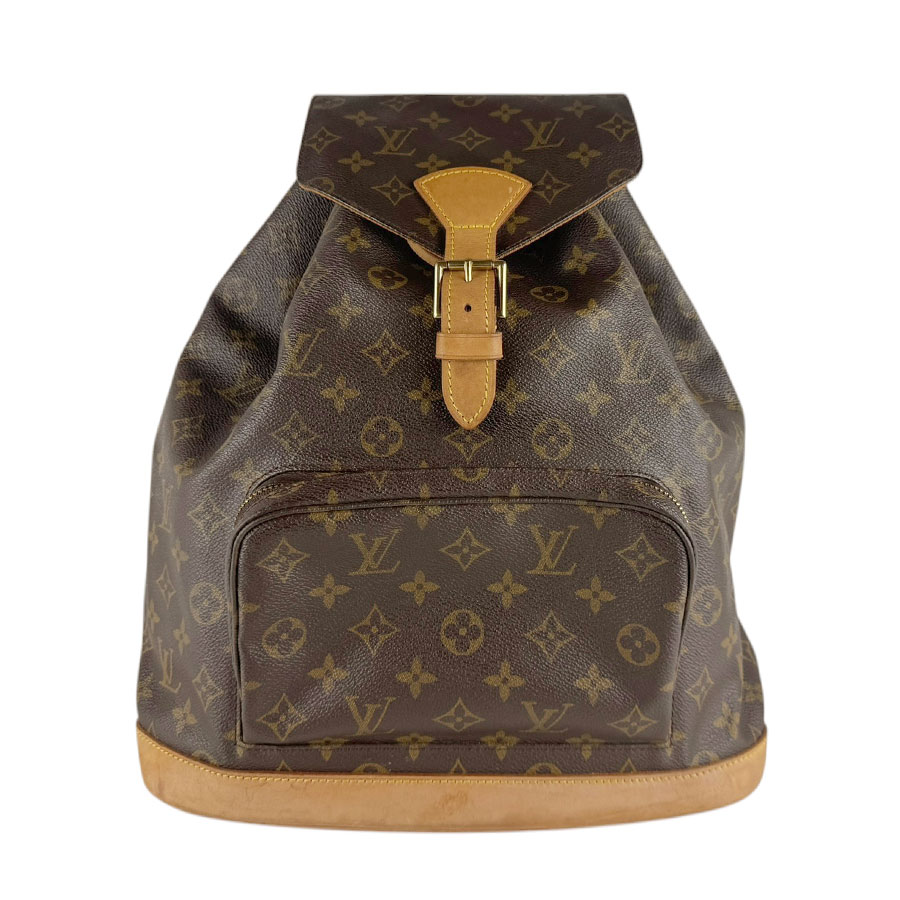 ルイ ヴィトン LOUIS VUITTON 背嚢 モノグラム モン掏摸GM モノグラム帆布 赤銅色 ゴールド レディース M51135 貨物輸送無料【中古】 z9230