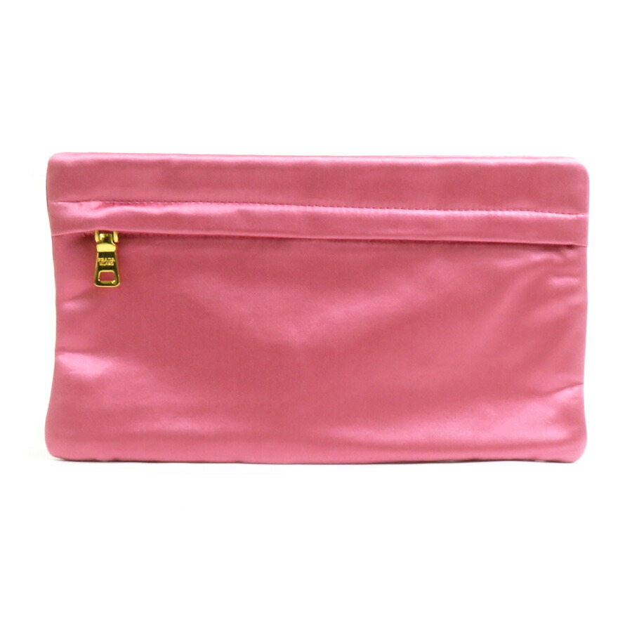 プラダ PRADA 車寄せ 繻子 サクラ色 ゴールド レディース 貨物輸送無料【中古】 e61745a