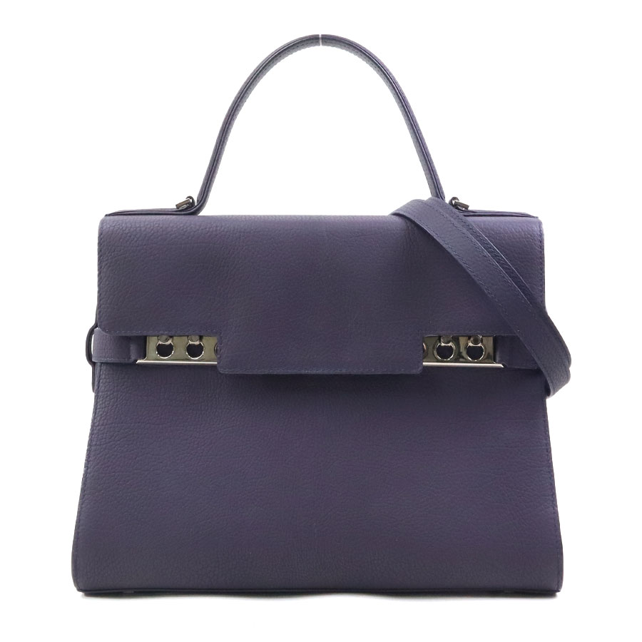 デルヴォー DELVAUX ハンドバック ショルダーバッグ タンペートGM なめし革 米国海軍 レディース 貨物輸送無料【中古】 90251a