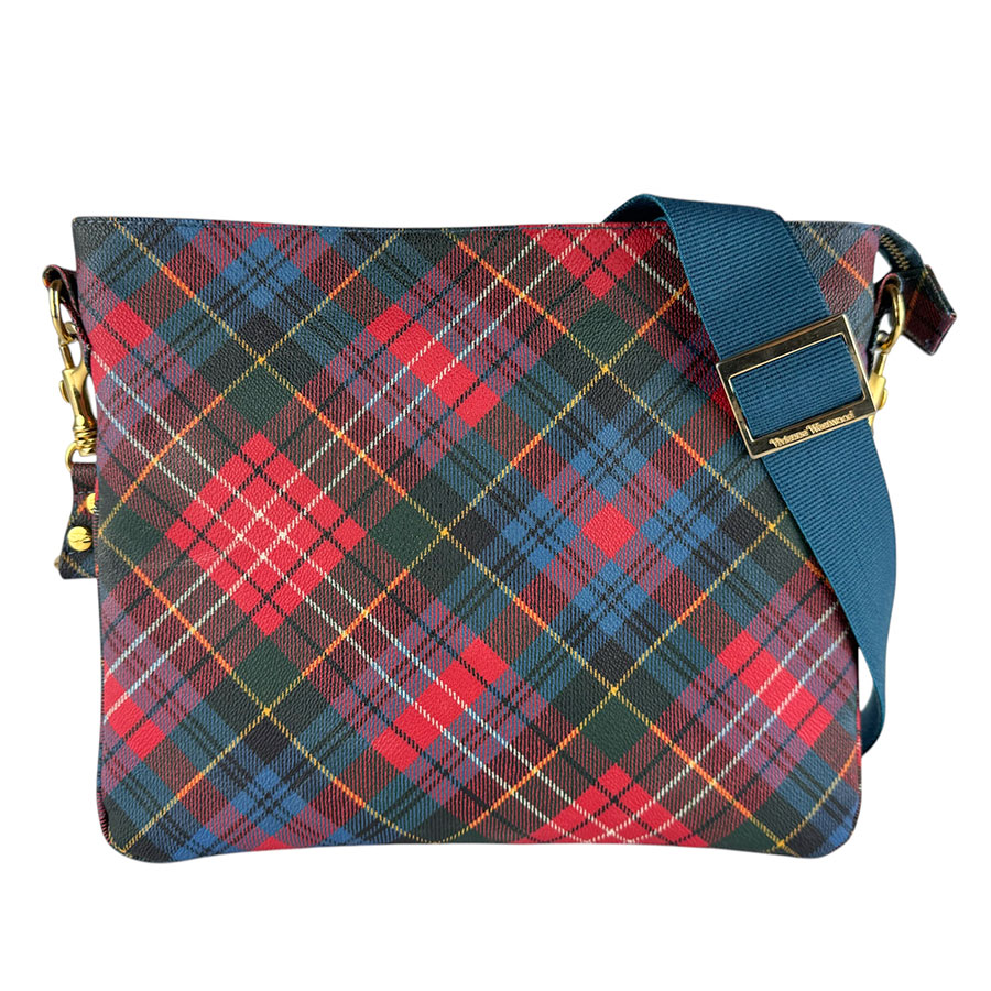 ヴィヴィアンウエストウッド Vivienne Westwood 曲がった掛けショルダーバッグ PVC マルチ色つや ゴールド レディース 貨物輸送無料【中古】 z9404