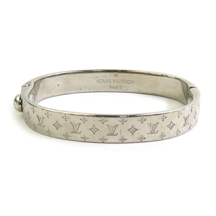 ルイ ヴィトン LOUIS VUITTON ブレスレット カフ ナノグラム メタル ピンクゴールド レディース M00253 送料無料【中古】 56727a｜ブランドバリュー