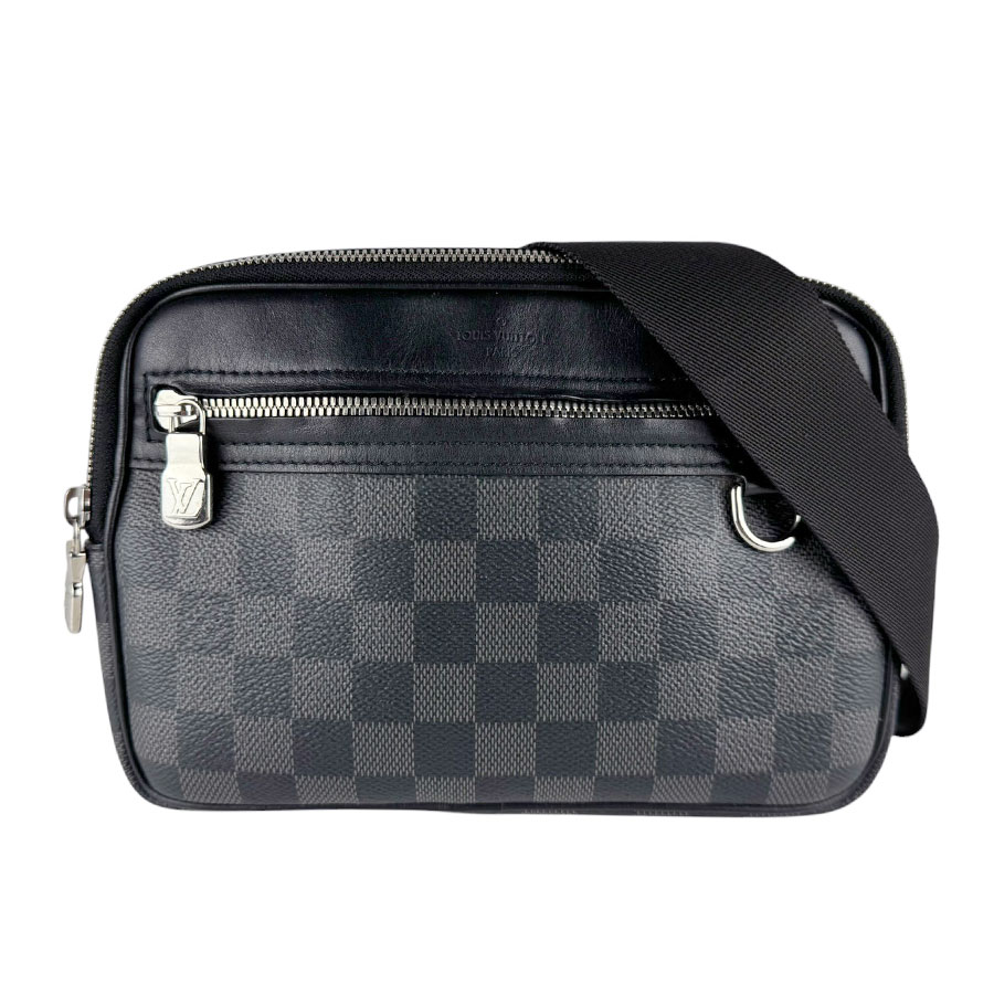 ルイ ヴィトン LOUIS VUITTON ショルダーバッグ ダミエ グラフィット スコット 飛脚屋 ダミエグラフィットキャンバス 黒いこと メンズ N50018 貨物輸送無料【中古】 z9610