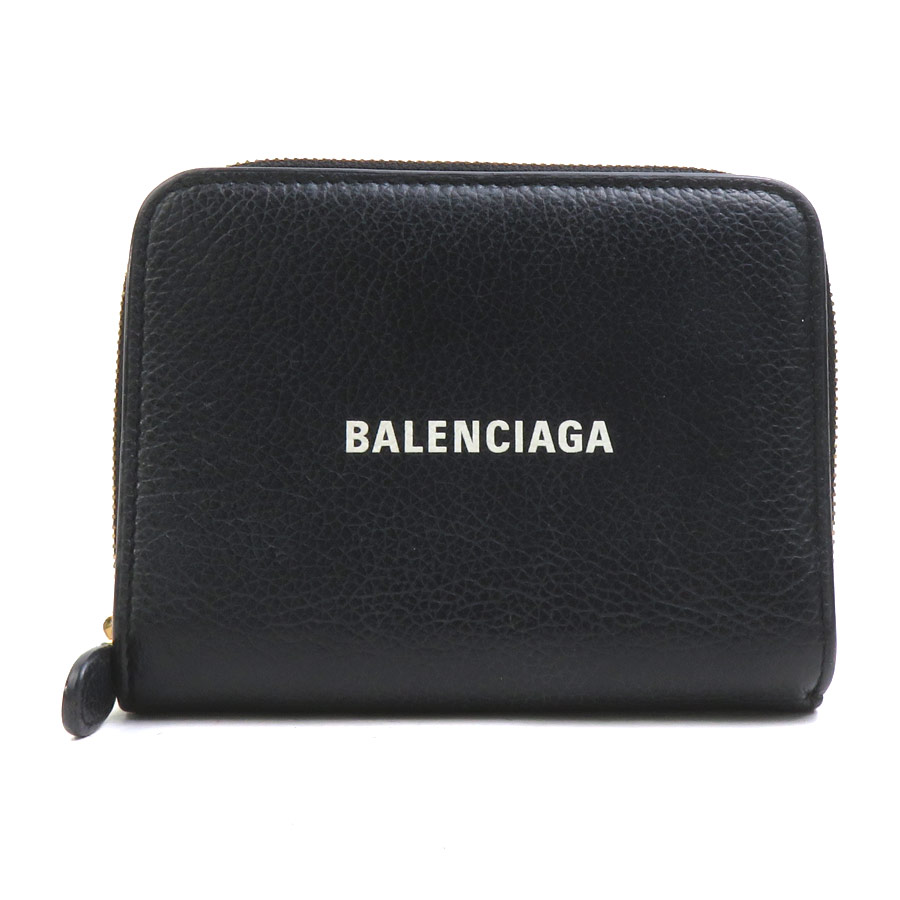 650871 【楽天市場】バレンシアガ BALENCIAGA 二つ折り財布 レザー ブラック ユニセックス 650871 送料無料【中古】 r11174a ...