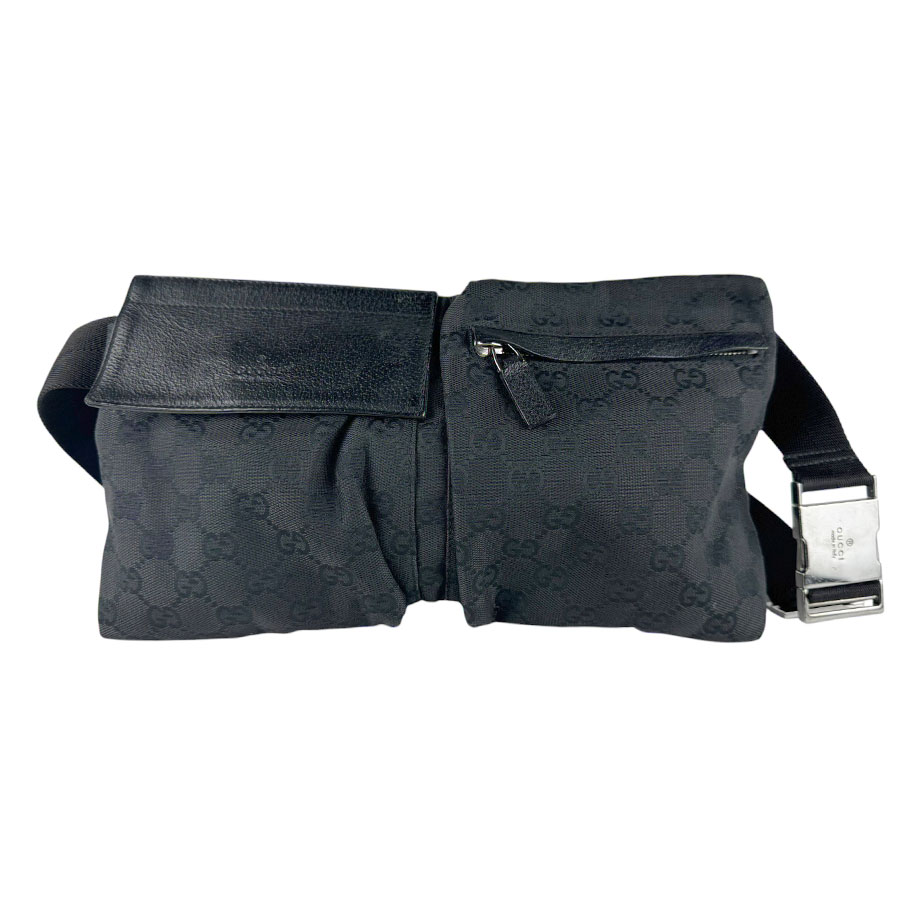 グッチ GUCCI 酉の方角御徒面子 上半身御徒面子 GG帆布/なめし革 黒いこと ユニ一発やる 28566 貨物輸送無料【中古】 z9622